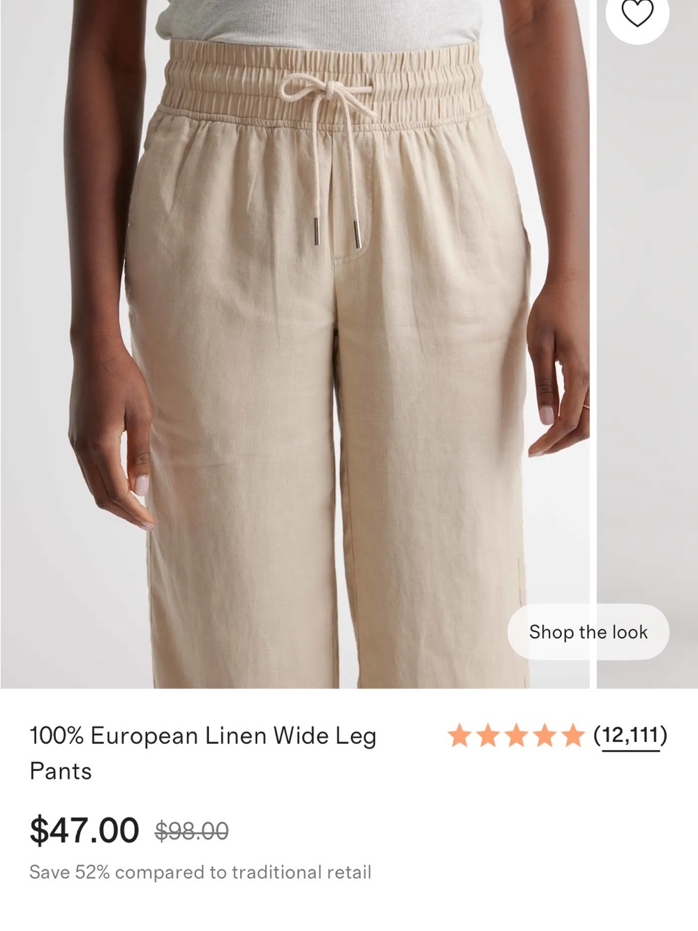 100% European Linen Pants